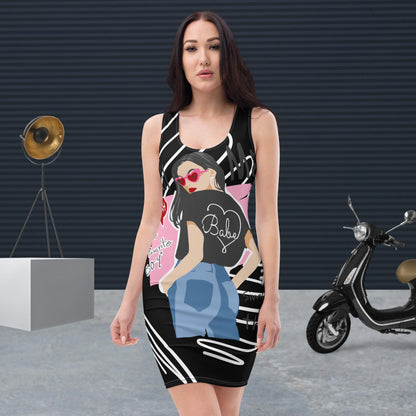 Call Me chic black fitted dress