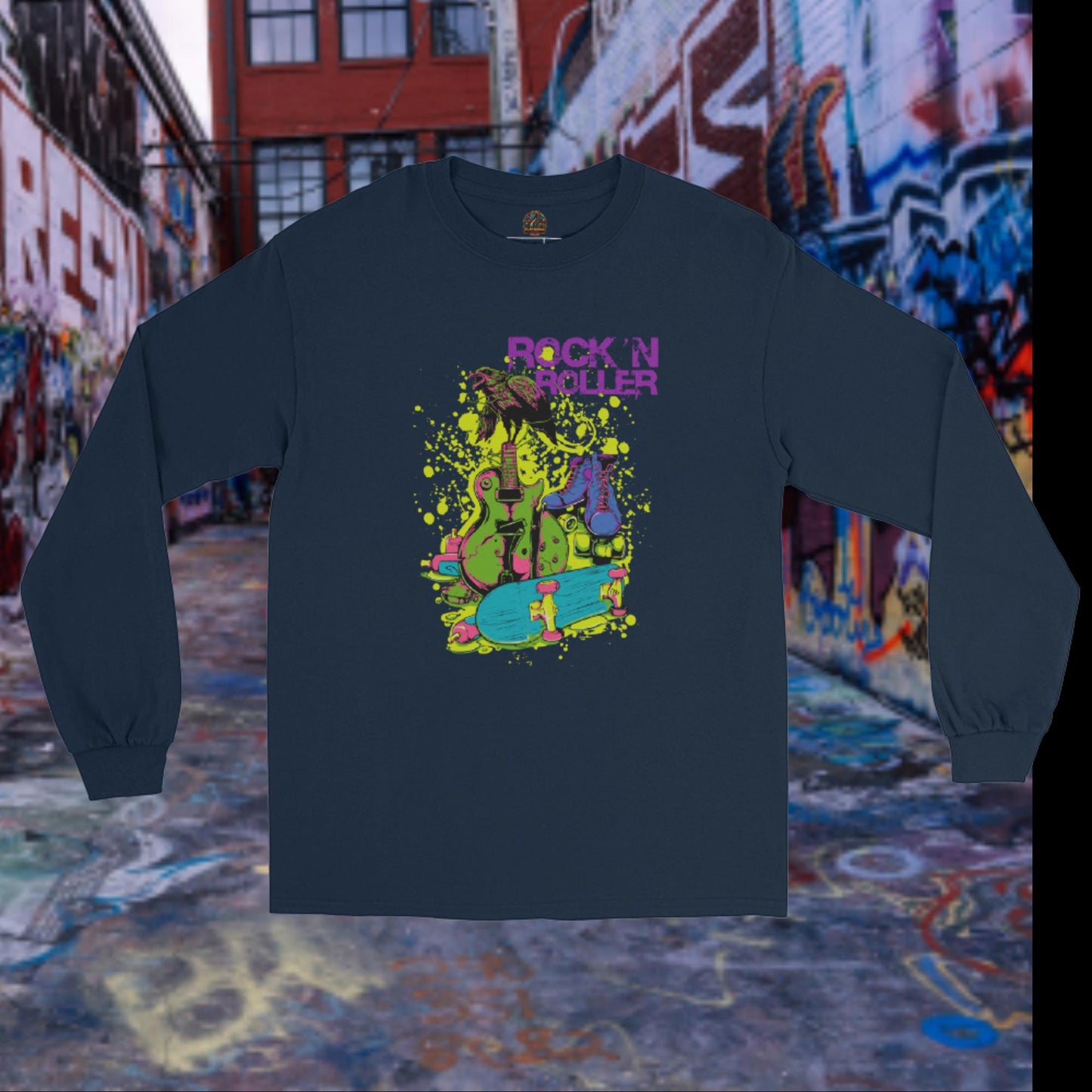 Rock and Roller Langarm-T-Shirt für Herren