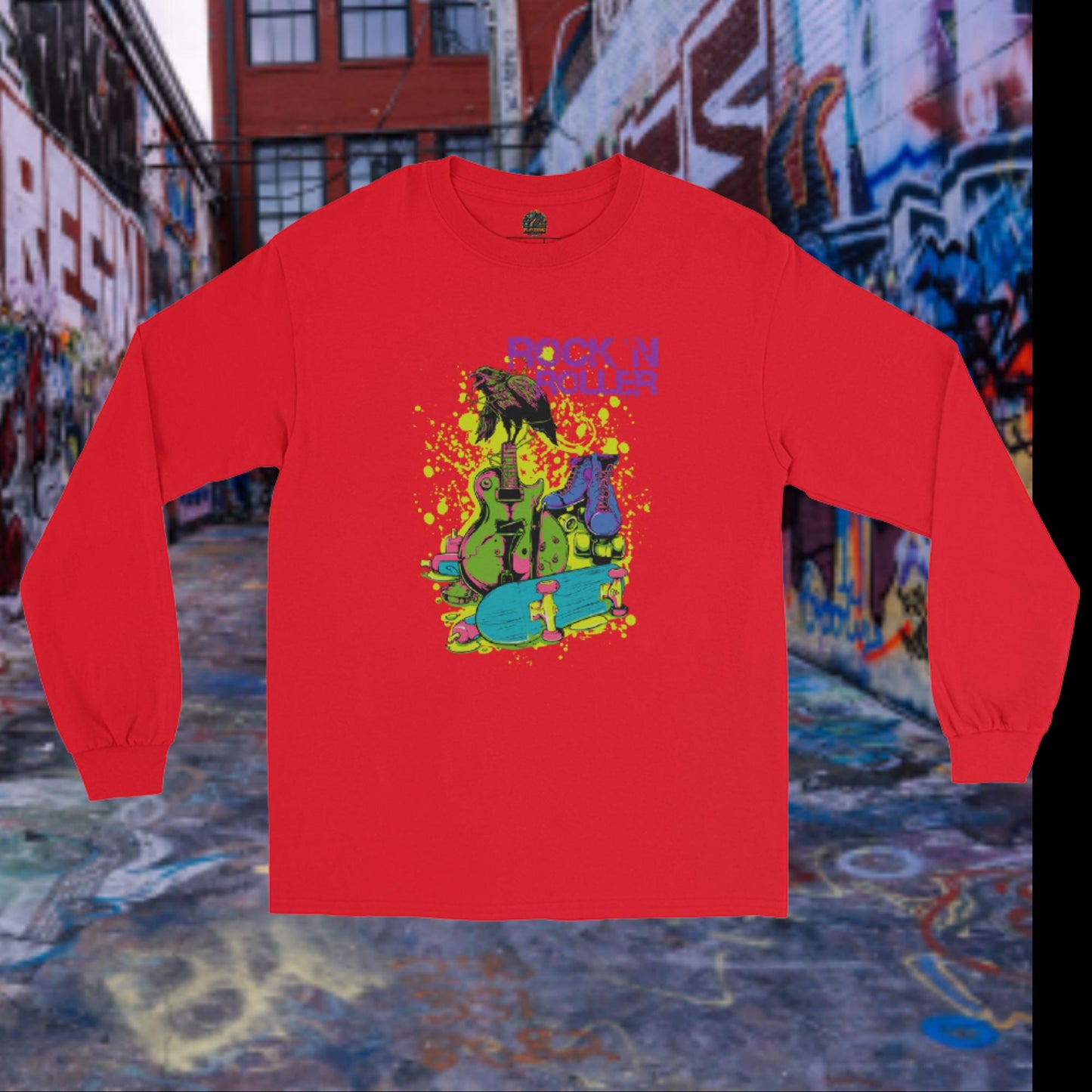 Rock and Roller Langarm-T-Shirt für Herren