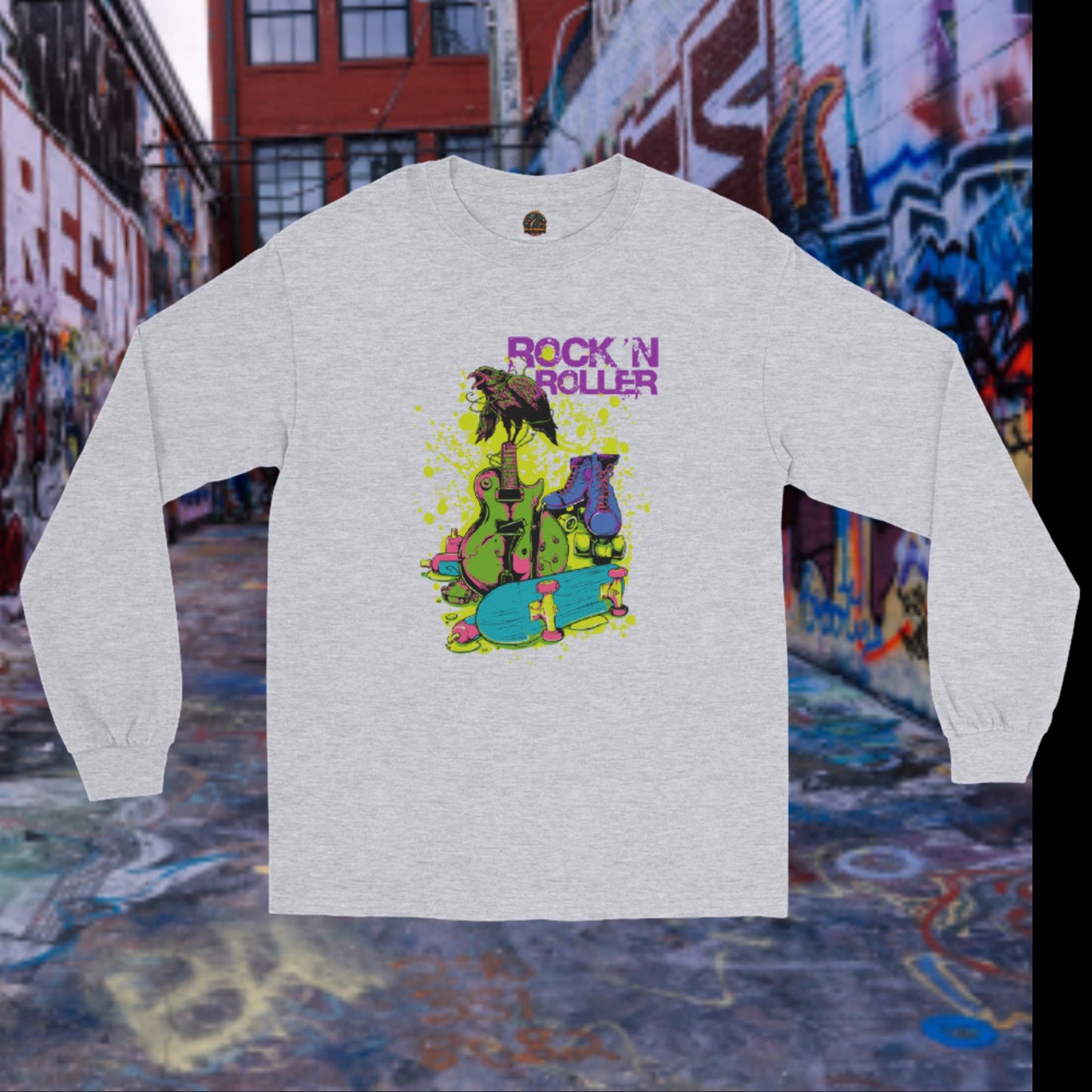 Rock and Roller Langarm-T-Shirt für Herren